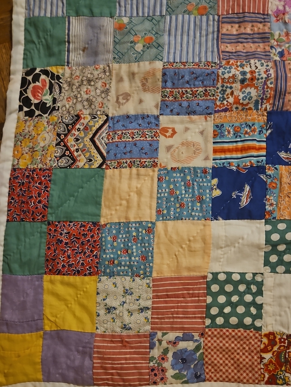 71x81 Vintage '70S? Homemade Quilt